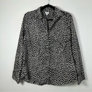 J. Crew Women’s Dotted Patterned Button-Down Shirt Size XL